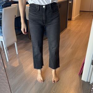 FRAME Washed Black Ankle-Length Women's Jeans